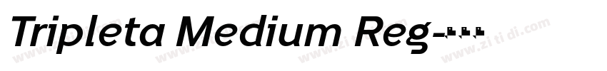 Tripleta Medium Reg字体转换 Tripleta Medium Reg字体转换